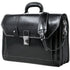 The Floto Venezia Brief 3 gusset leather briefcase is a men's attache bag that is handcrafted in Italy.  This is the Venezia Brief  in Black.